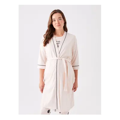 LC Waikiki Lw - Pregnant Shawl Collar Plain Dressing Gown