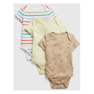 GAP Baby bavlněná body Brannan, 3ks - unisex