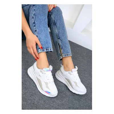 Soho White-Grey Women&#39;s Sneaker