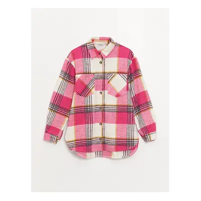 LC Waikiki Plaid Long Sleeve Girl's Shirt Jacket