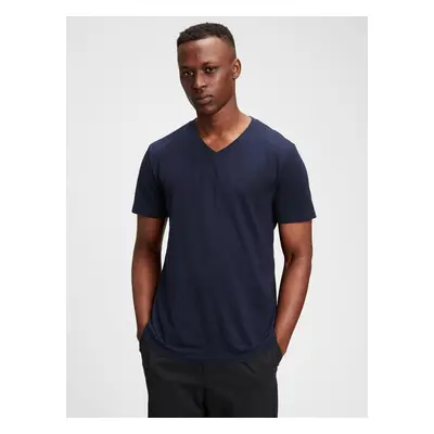 GAP Modré pánské tričko classic v t-shirt