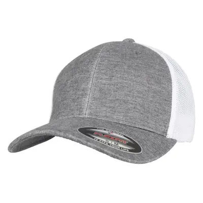 Retro Trucker Melange Cap šedá/bílá síťovina