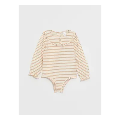 LC Waikiki LCW baby Crew Neck Long Sleeve Baby Girl Snap Snap Bodysuit