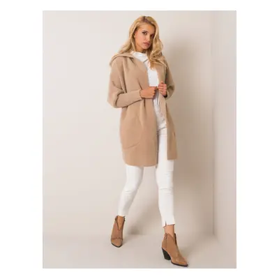 Dámský kabát Fashionhunters i523_MBM-PL-1518.95Pbeżowy