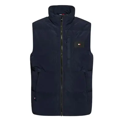 Tommy Hilfiger Vest - HIGH LOFT STAND COLLAR VEST blue