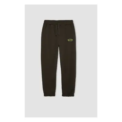 DEFACTO Rick And Morty Jogger Sweatpants Regular Fit Elastic Waist Legs Laced Pocket