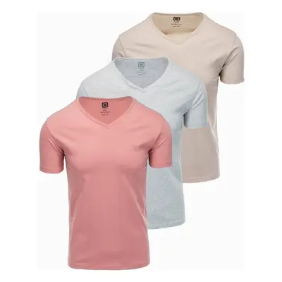 Ombre Set of V-NECK cotton shirts 3-pack