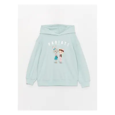 LC Waikiki Printed Long Sleeve Girls' Hoodie