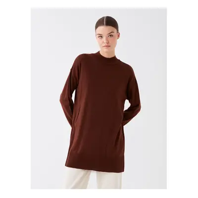 LC Waikiki Half Turtleneck Plain Long Sleeve Women's Knitwear Tunic