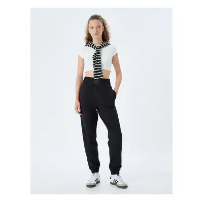 Koton High Waist Pocketed Relaxed Cut Jogger Sweatpants