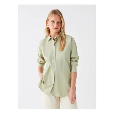 LC Waikiki Plain Long Sleeve Oversize Poplin Women's Shirt