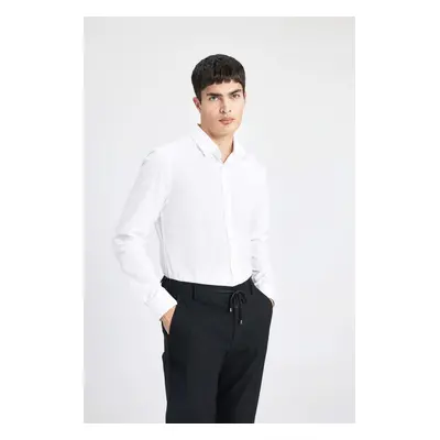 DEFACTO Slim Fit Italian Collar Non Iron Long Sleeve Shirt