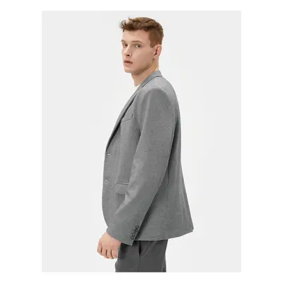 Koton Blazer Jacket Slim Fit Buttoned Pocket Detailed