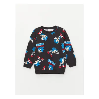 LC Waikiki Crew Neck Long Sleeve Sonic The Hedgehoc Printed Baby Boy Sweatshirt