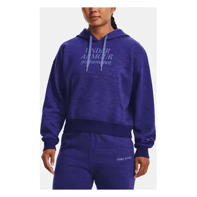 Under Armour Mikina Essential Script Hoodie-BLU - Dámské