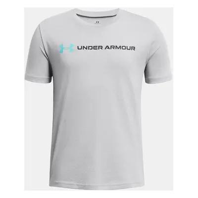 Under Armour Tričko UA B LOGO WORDMARK SS-GRY - Kluci