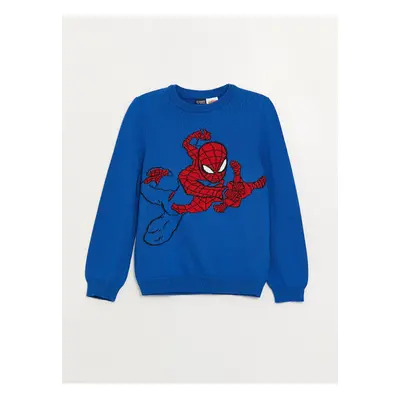 LC Waikiki Lw - Crew Neck Spiderman Patterned Long Sleeve Boy's Knitwear Sweater