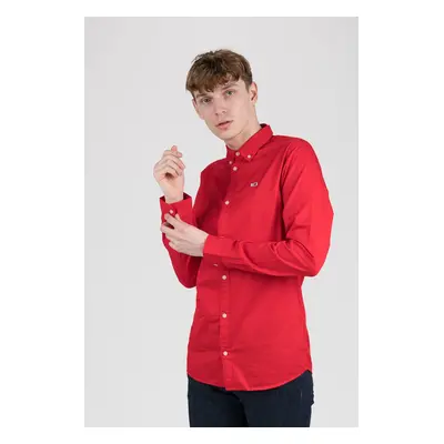 Tommy Jeans Shirt - TJM LIGHT TWILL SHIRT red