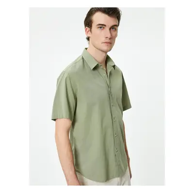 Koton Summer Shirt Short Sleeve Classic Collar Buttoned