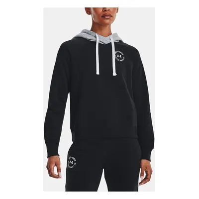 Under Armour Mikina Rival Fleece CB Hoodie-BLK - Dámské