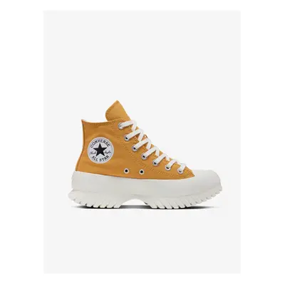 Hořčicové dámské kotníkové tenisky na platformě Converse Chuck T - Dámské