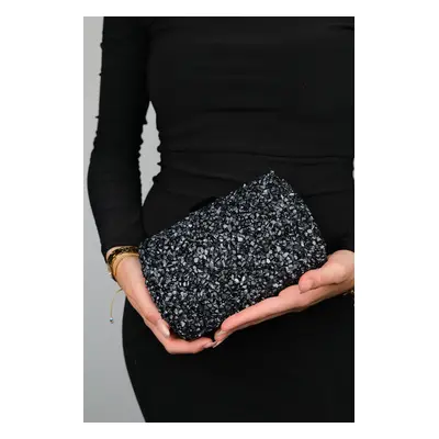 LuviShoes SEOUL Black Pebble Women&#39;s Evening Dress Bag