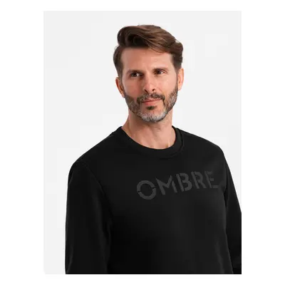 Ombre Classic men's sweatshirt with inscription - black