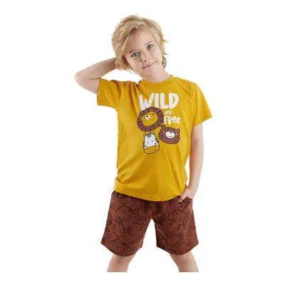 Denokids Wild Boy's Summer T-shirt Shorts Set