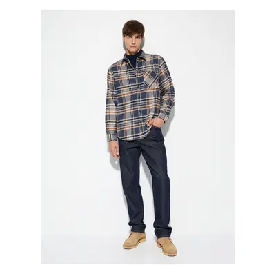 Koton Lumberjack Shirt Long Sleeve Pocket Detailed