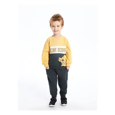 LC Waikiki Lw - Crew Neck Long Sleeve Lion King Printed Boys Sweatshirt and Tracksuit Bottom 2-P