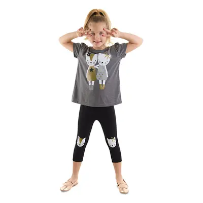 Denokids Cat Girl Summer T-Shirt Tights Set