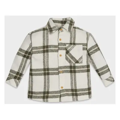 DEFACTO Baby Boy Flannel Long Sleeve Pocket Plaid Shirt