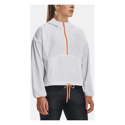 Under Armour Bunda Woven Graphic Jacket-WHT - Dámské