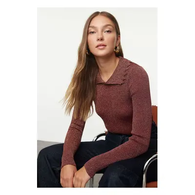 Trendyol Claret Red Polo Neck Knitwear Sweater