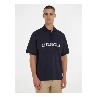 Tmavě modré pánské polo tričko Tommy Hilfiger - Pánské