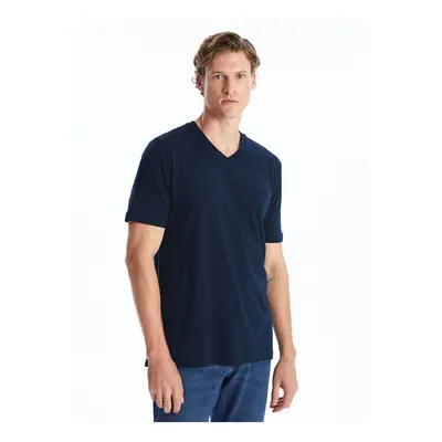 LC Waikiki Lcwk V Neck Short Sleeve Combed Cotton Men's T-Shirt