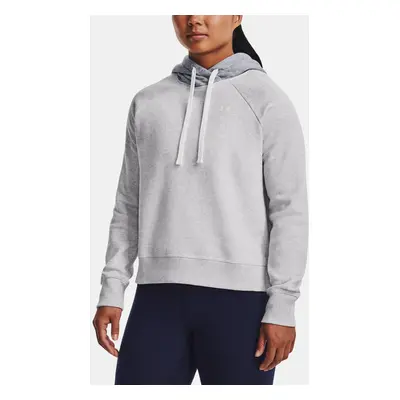 Under Armour Mikina Rival Fleece CB Hoodie-GRY - Dámské