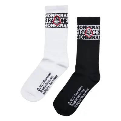 Ramones Skull Socks 2-Pack černá/bílá