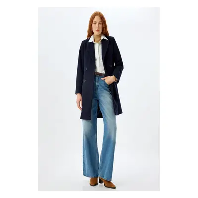 Koton Navy Blue Women's Coat