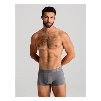 Ombre Men's cotton boxer shorts with logo - 3-pack mix