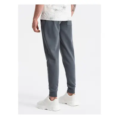 Ombre BASIC men's cotton sweatpants joggers - graphite