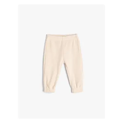 Koton Basic Jogger Sweatpants Tie Waist Ribbed