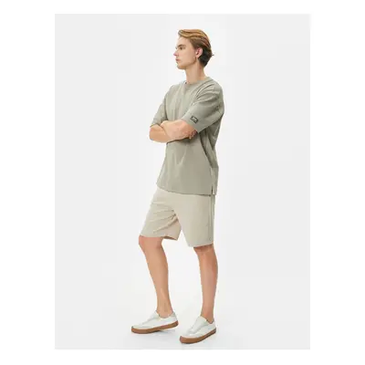 Koton Bermuda Shorts with Lace Waist and Pocket Detail