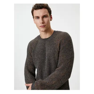 Koton Knitwear Sweater Crew Neck Textured Long Sleeve