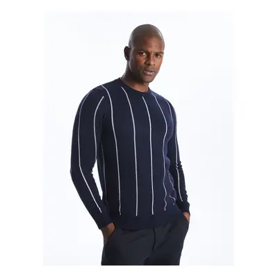 LC Waikiki Crew Neck Long Sleeve Striped Men's Knitwear Sweater