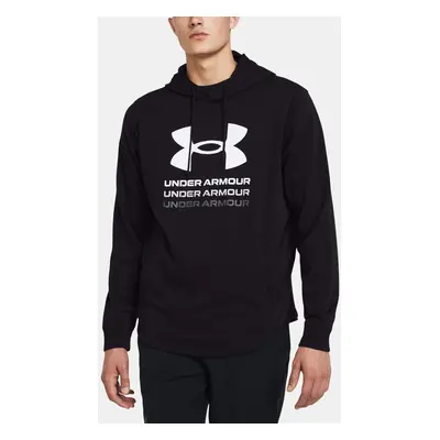 Under Armour Mikina UA Rival Terry Graphic Hood-BLK - Pánské