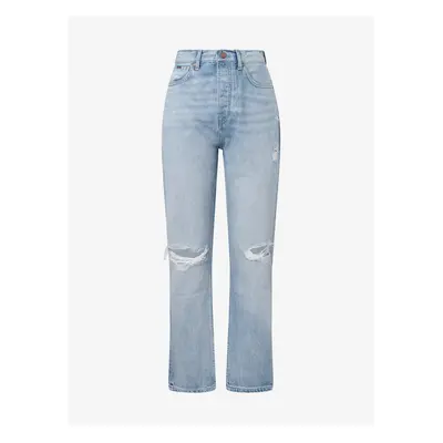 Světle modré dámské straight fit džíny Pepe Jeans Celyn - Dámské