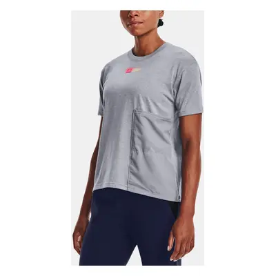 Under Armour Tričko Live Woven Pocket Tee-GRY - Dámské