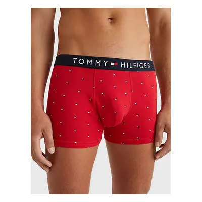 Červené pánské vzorované boxerky Tommy Hilfiger - Pánské