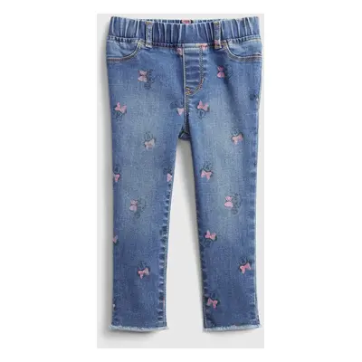 GAP Dětské džíny Disney Minnie Mouse bow print jeggings - Holky